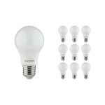 Multipack 10x Noxion Lucent Classic LED E27 Pear Frosted 8W 806lm - 840 Cool White | Replaces 60W