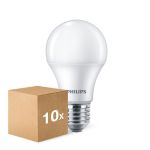 Multipack 10x Philips Corepro LED Bulb E27 Pear Frosted 4.9W 470lm - 827 Extra Warm White | Replaces 40W
