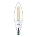 Philips MASTER LED Candle Ultra Efficient E14 Candle Clear 2.3W 485lm - 840 Cool White | Replaces 40W