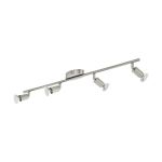 Eglo Ceiling Light Buzz-LED Steel Satin Nickel 4x2.8W 4x250lm - 830 Warm White | IP20 - Incl. 4x GU10