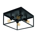 Eglo Ceiling Light Silentina Steel Black | IP20 - Suitable for 4x E27 