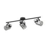 Eglo Ceiling Light Berregas Steel Black Chrome | IP20 - Suitable for 3x E27 