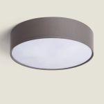 Bright Choice LED Ceiling Round Textile Grey | 500mm - Suitable for 3x E27 – Max 40W