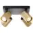 Brilliant Marty Ceiling Light Aluminium Sandy Black Gold 20W 1400lm - 830 Warm White | Incl. 4x GU10