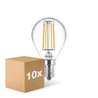 Multipack 10x Philips Master Value LED Lustre E14 Ball Filament Clear 3.4W 470lm - 927 Extra Warm White | Best Colour Rendering - Dimmable - Replaces 40W