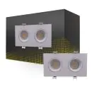 Bright Choice Spot Duo White | Cutout 155x75mm - IP22 - GU10 Fitting