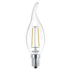 Philips Corepro LED Candle E14 Bent-tip Filament Clear 2W 250lm - 827 Extra Warm White | Replaces 25W
